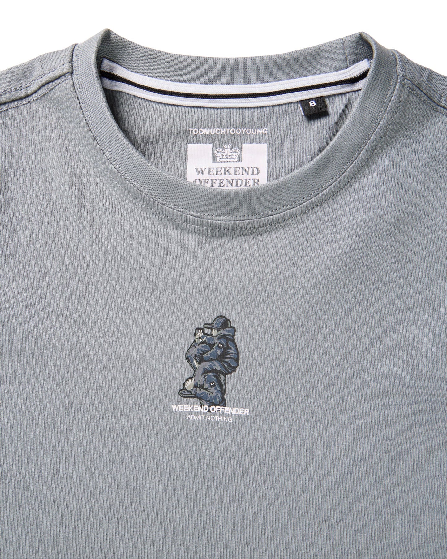 Weekend Offender Infant Reggie Graphic T-Shirt Porpoise Grey