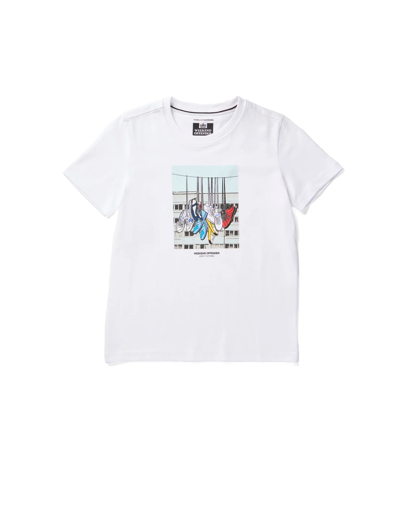 Weekend Offender Infant Battle Lines Graphic T-Shirt White