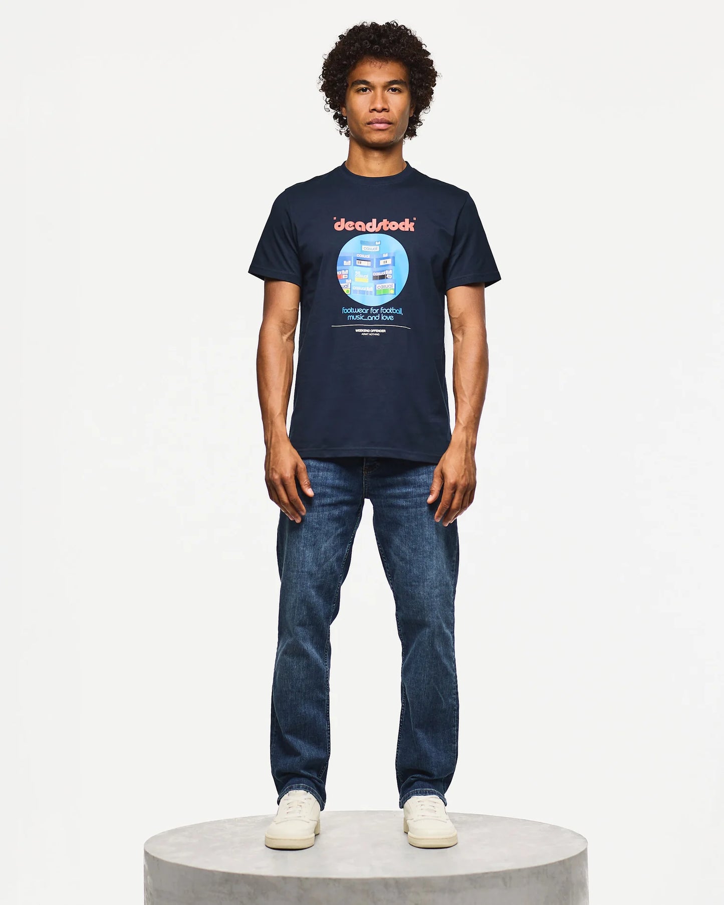 Weekend Offender Deadstock Graphic T-Shirt Navy