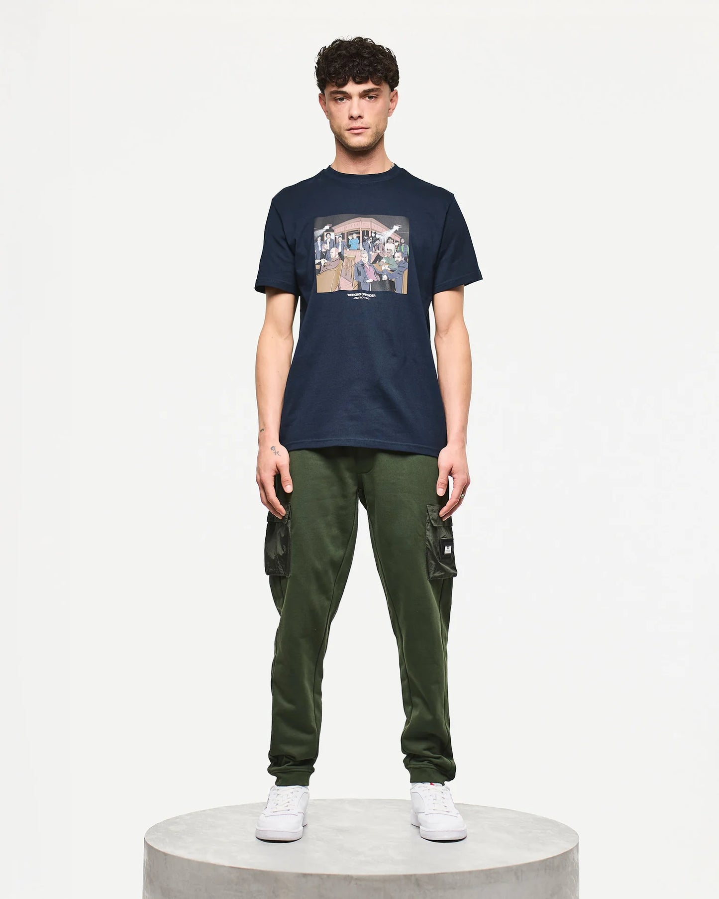 Weekend Offender Wyndham Graphic T-Shirt Navy