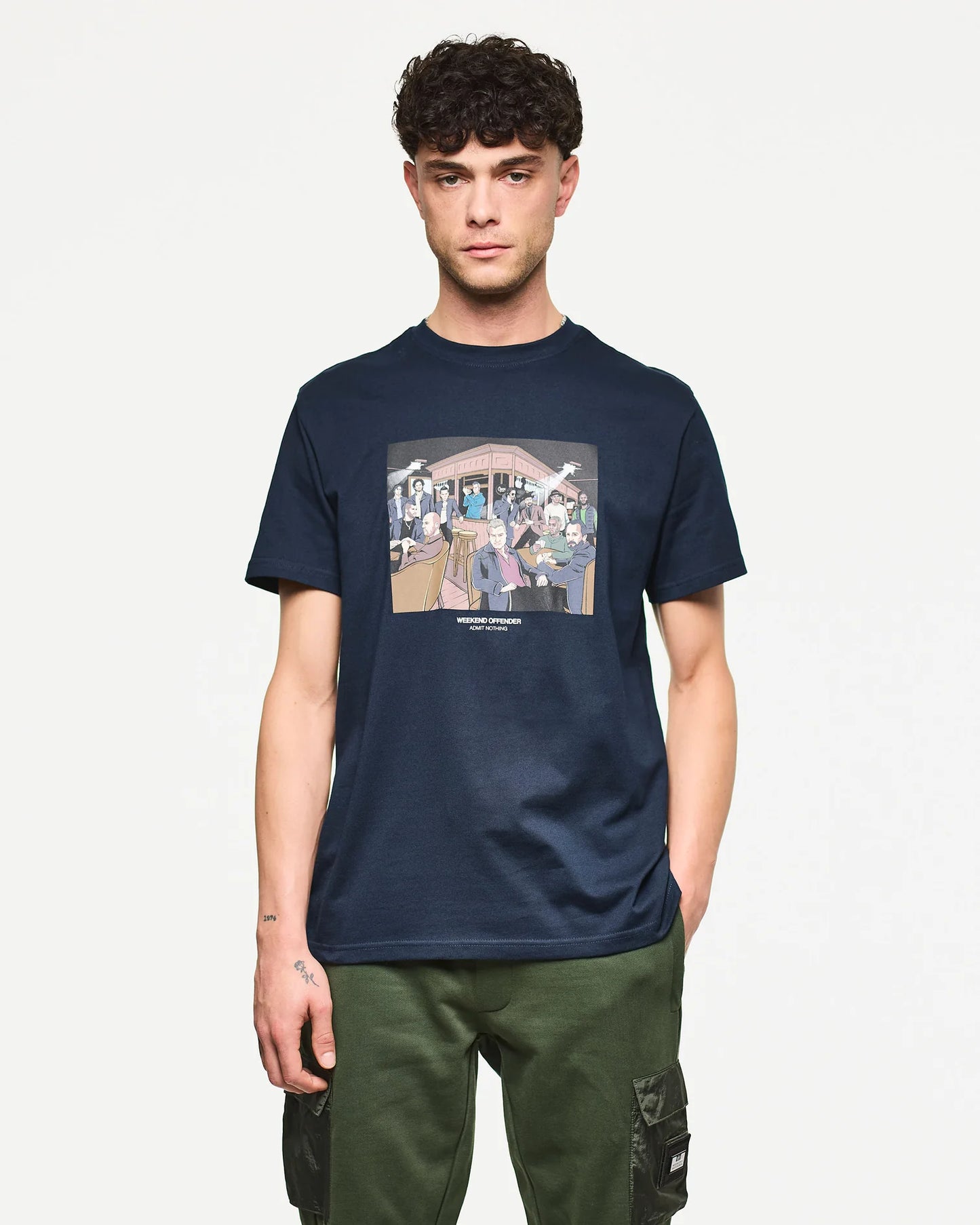 Weekend Offender Wyndham Graphic T-Shirt Navy