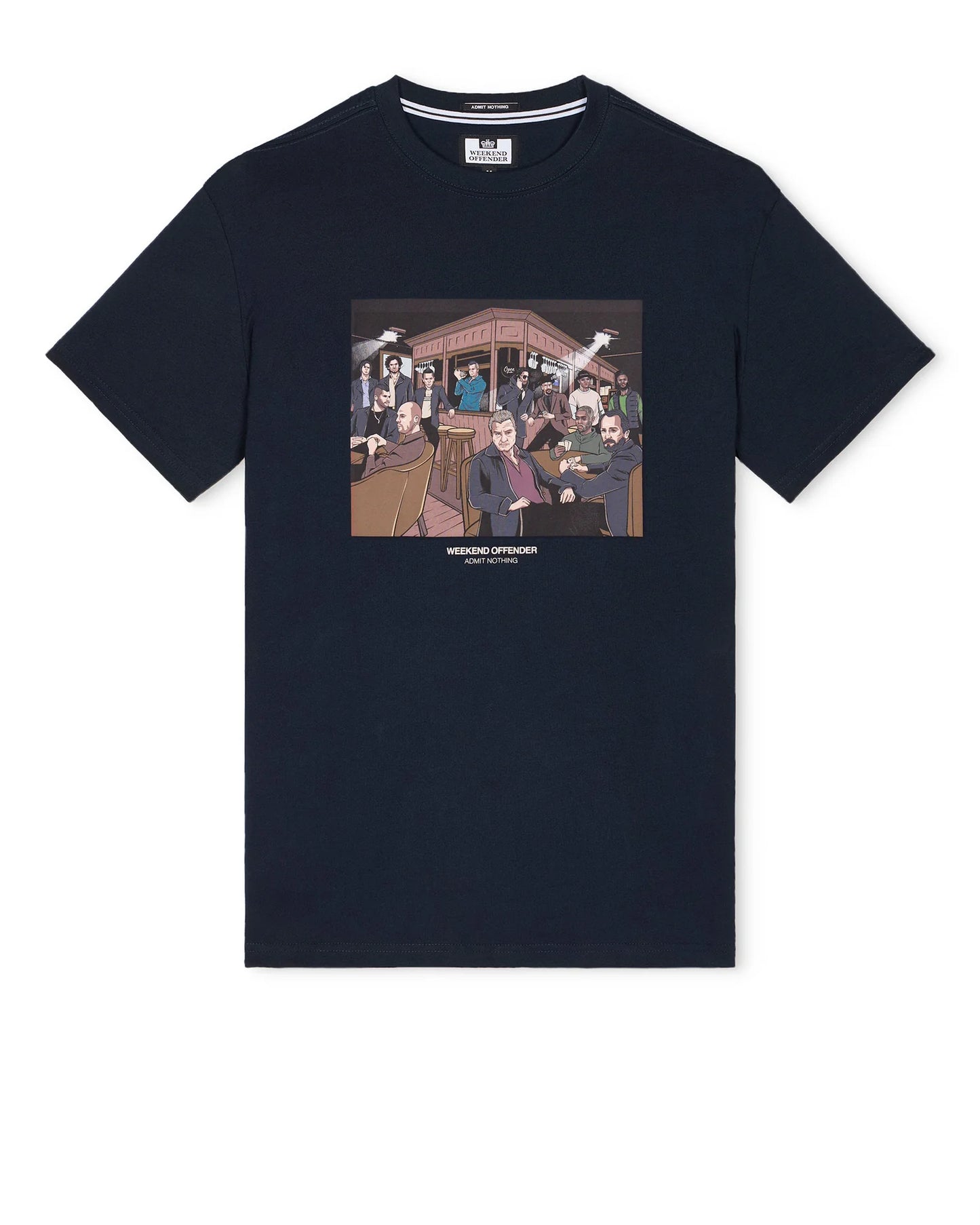 Weekend Offender Wyndham Graphic T-Shirt Navy
