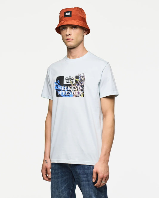 Weekend Offender Molazza Graphic T-Shirt Sea Spray Blue