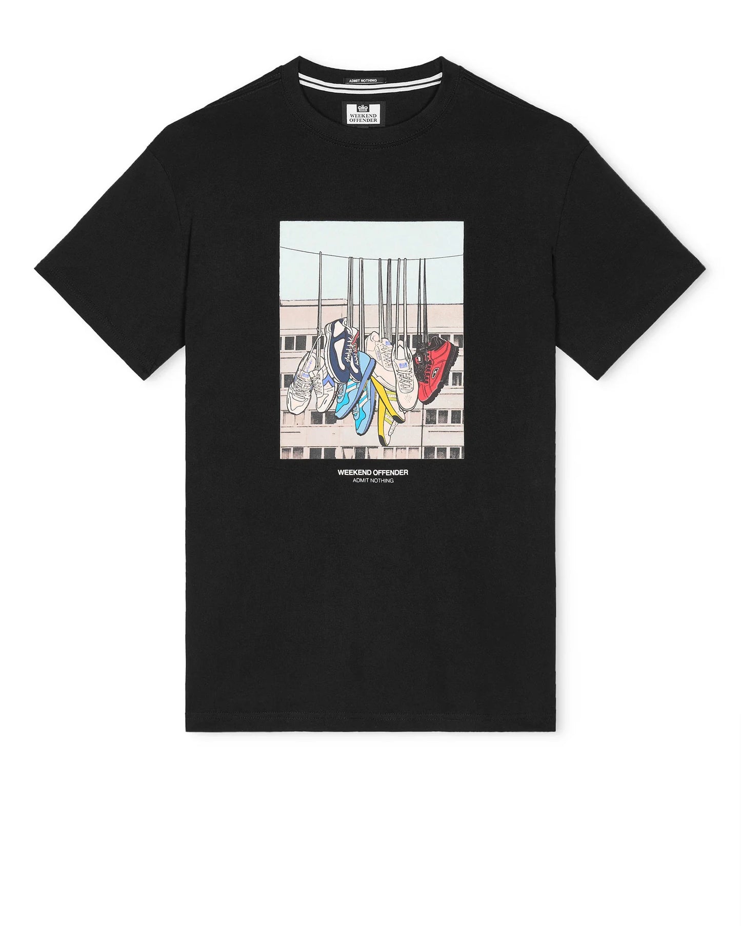 Weekend Offender Plus Size Battle Lines Graphic T-Shirt Black