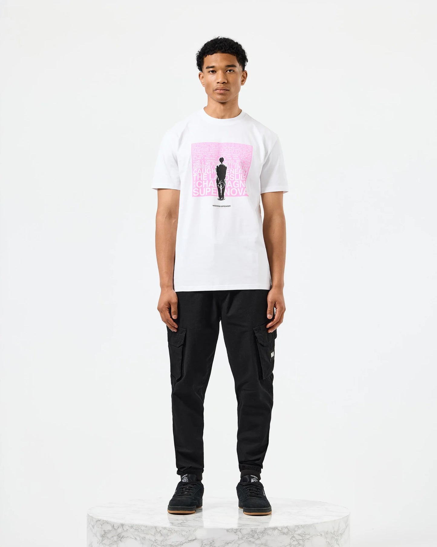 Weekend Offender Supernova Graphic T-Shirt White/Pink