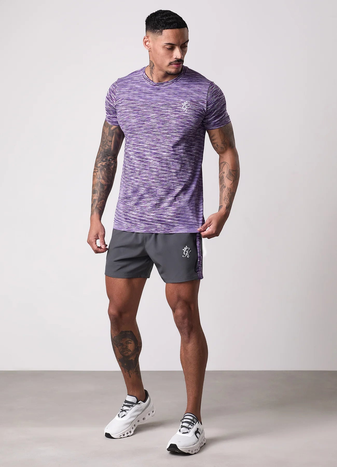 Gym King Space Dye Panel 5" Short Purple Haze/Multi