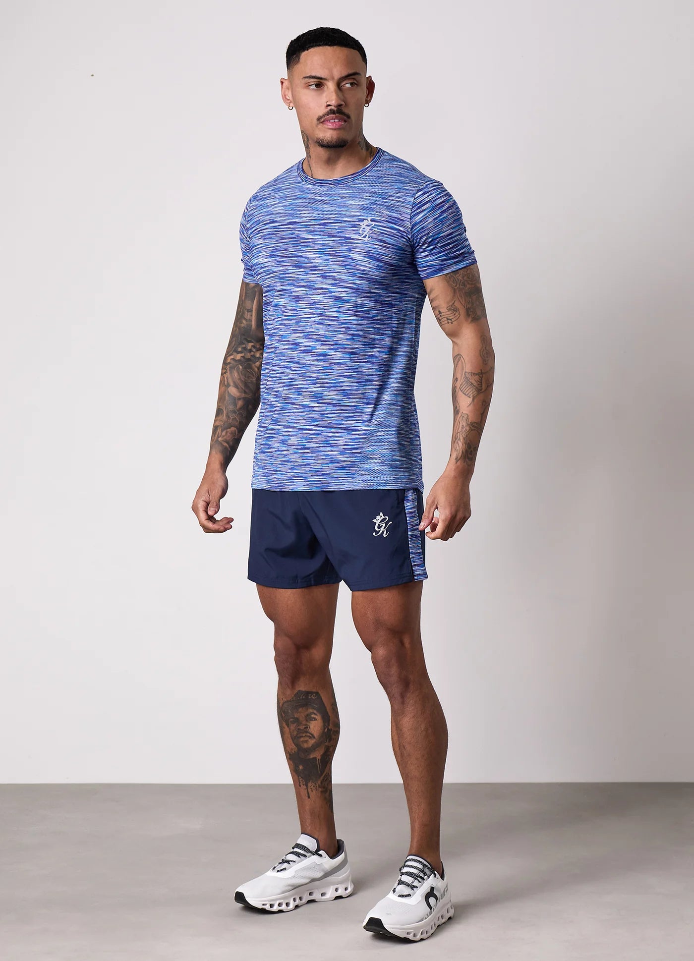 Gym King Space Dye Panel 5" Short Galactic Blue/Multi
