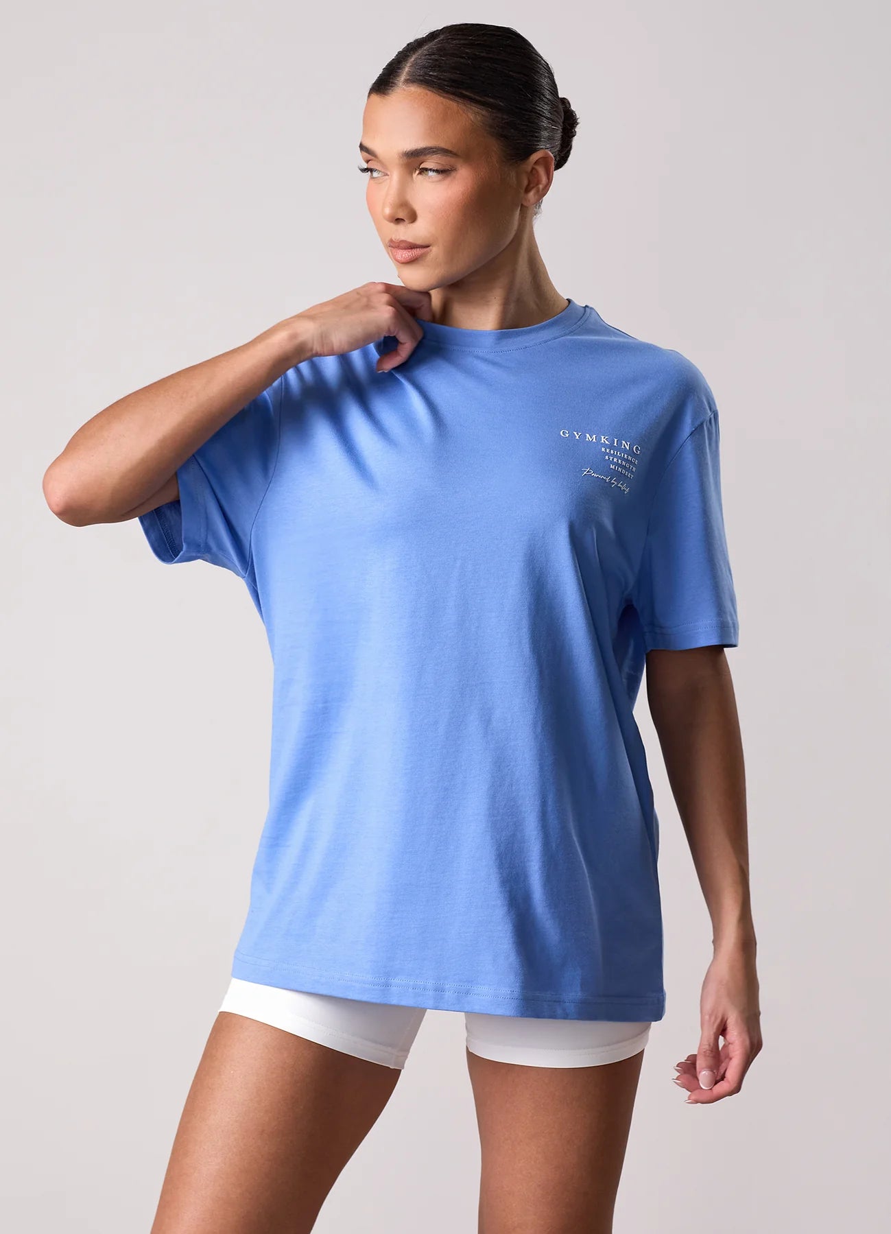 Gym King Ladies Define Boyfriend T-Shirt Blue Iris