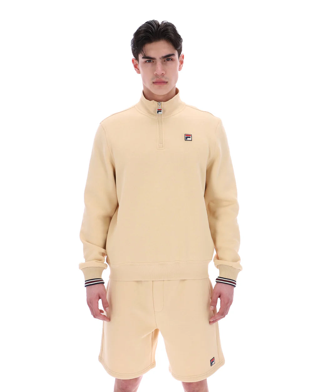 FILA Vintage Ramy 3 1/4 Zip Sweatshirt Classic Beige