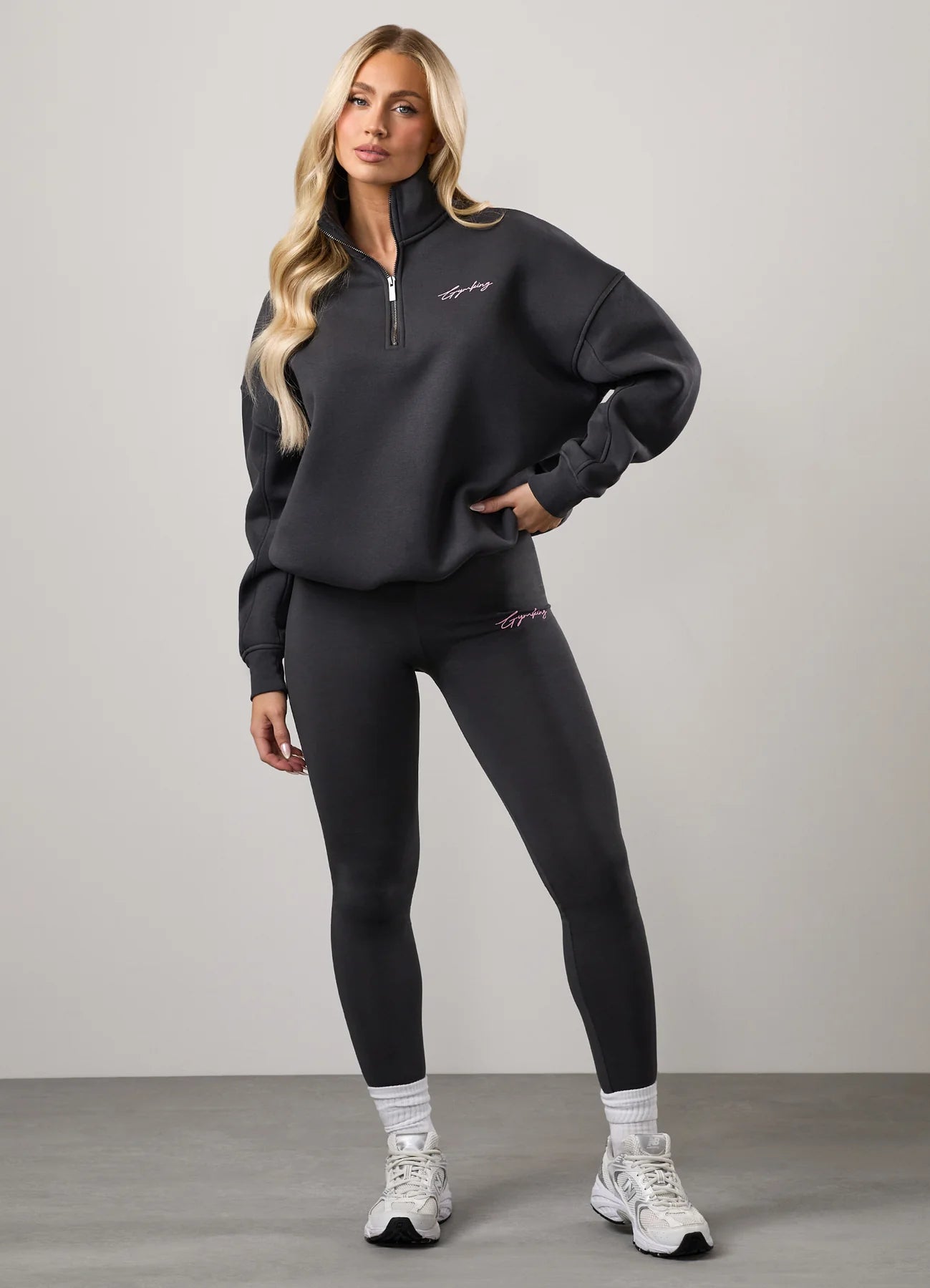 Gym King Ladies Script Mindset Funnel Dark Pewter