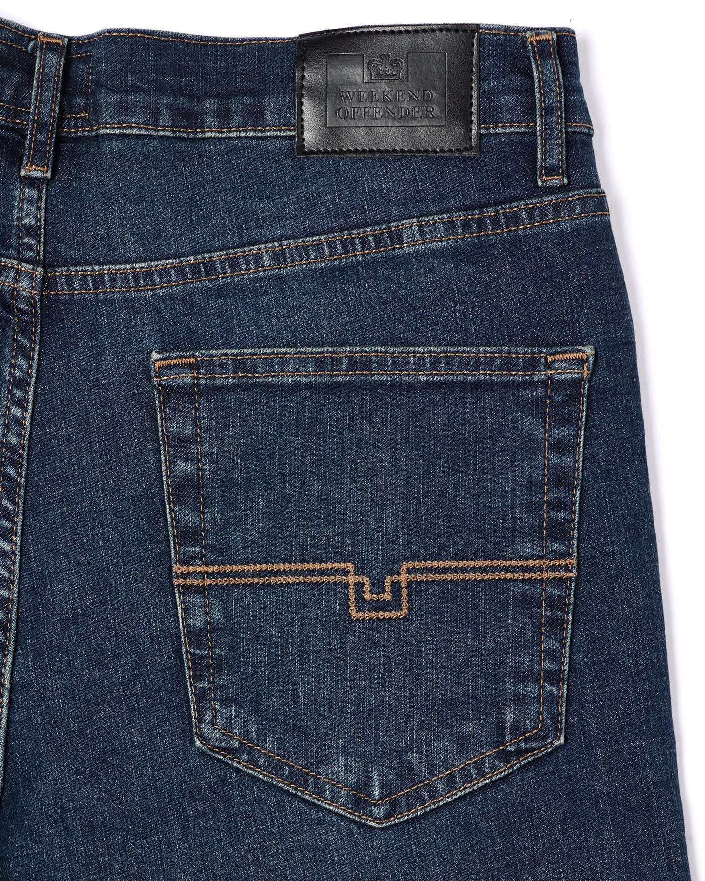 Weekend Offender Straight Fit Denim Jeans Dark Vintage