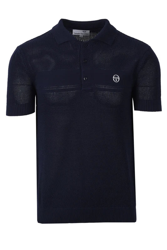 Sergio Tacchini Sabino Knit Polo Shirt Maritime Blue