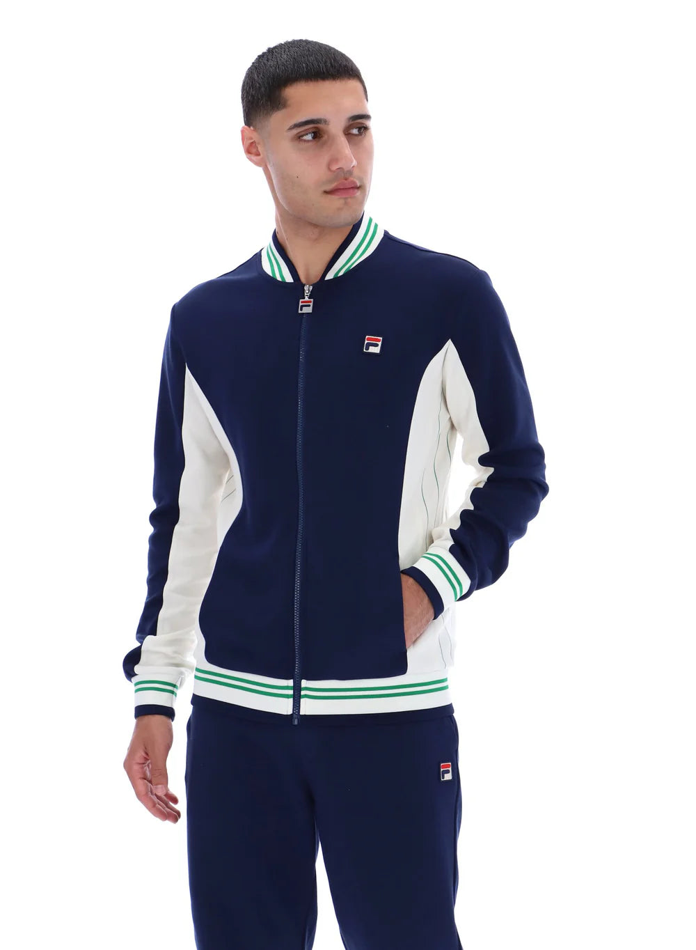 FILA Settanta Track Jacket Navy/Gardenia/Green