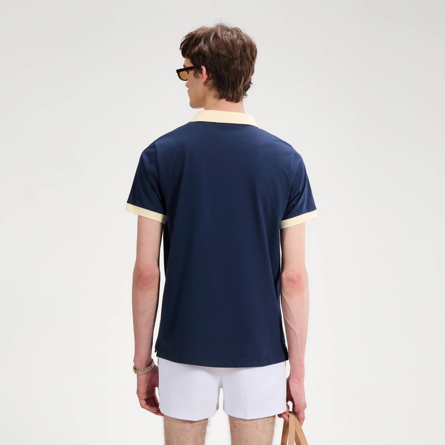 Ellesse Lessepsia Polo Shirt Navy/Light Yellow