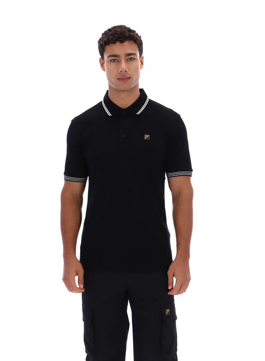 FILA Gold Soren 2 Polo Shirt Black