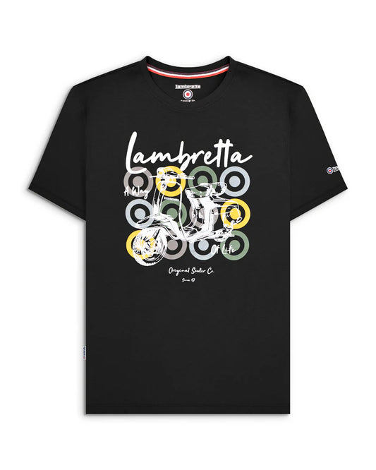 Lambretta Scooter Brand T-Shirt Black