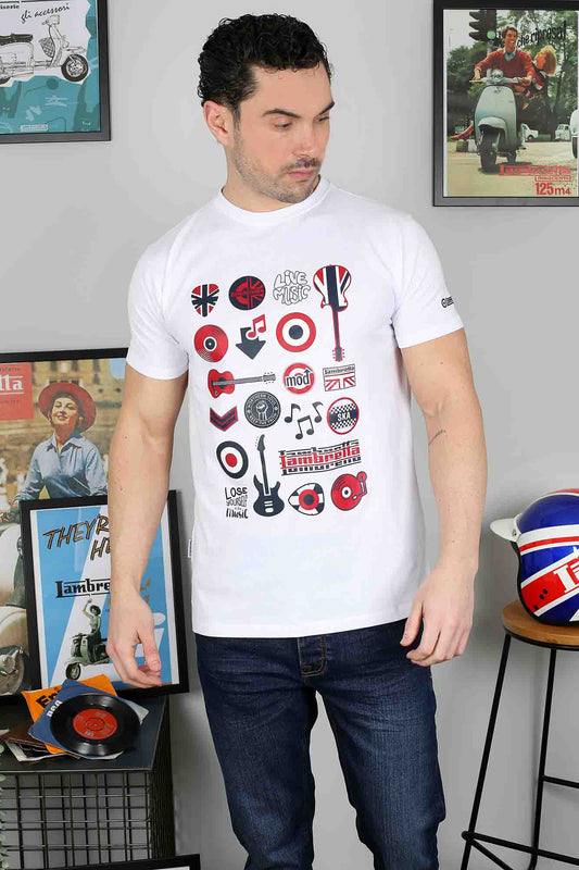 Lambretta Music Icon T-Shirt White