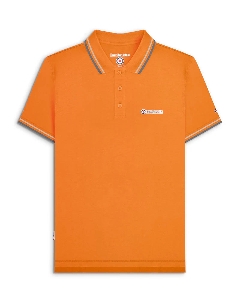 Lambretta Twin Tipped Polo Shirt Desert Sunstone/Iron