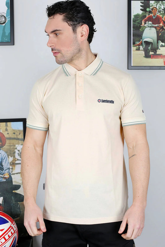 Lambretta Twin Tipped Polo Shirt Tofu/Ice
