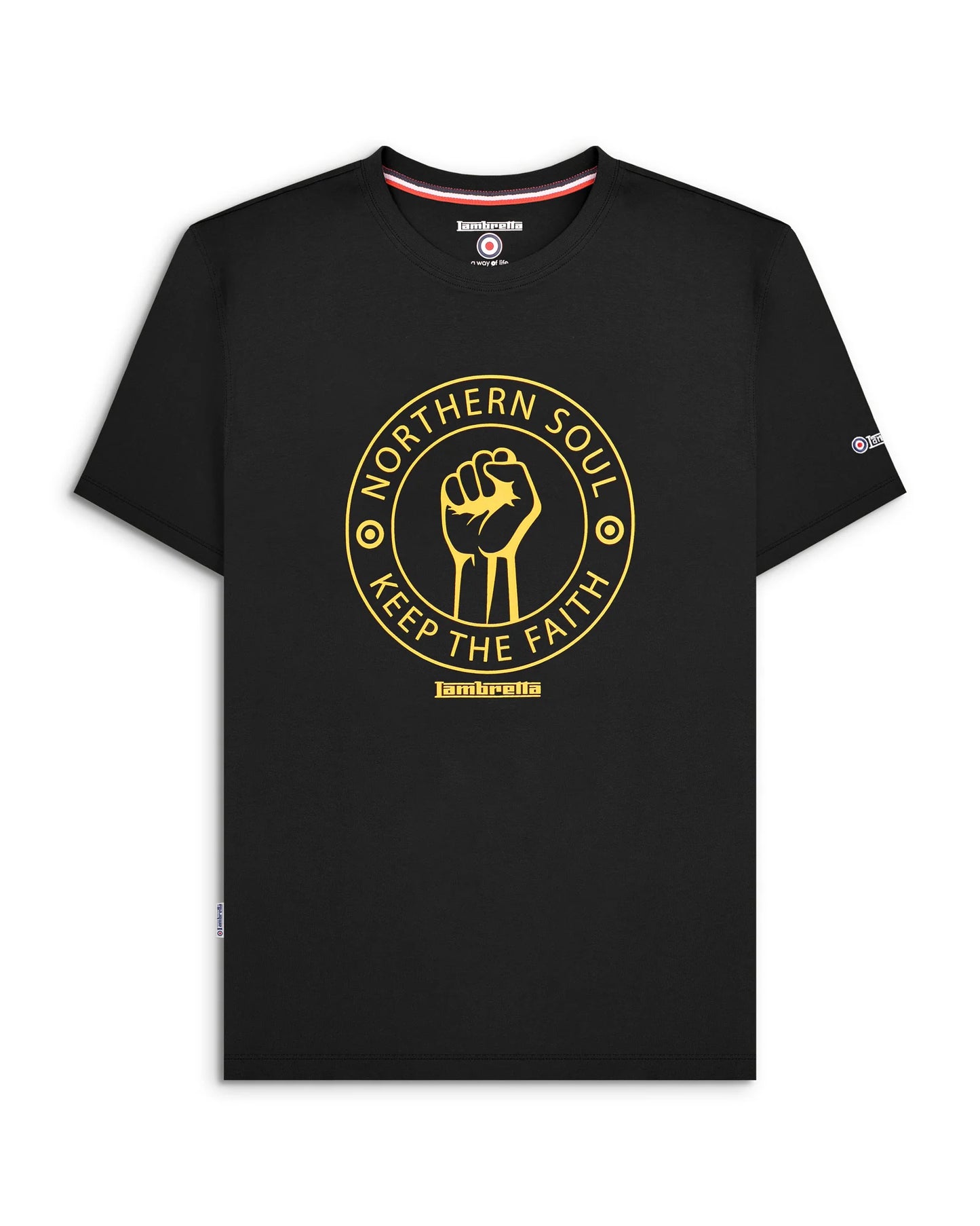 Lambretta Northern Soul T-Shirt Black/Gold