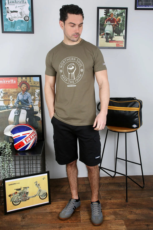 Lambretta Northern Soul T-Shirt Khaki
