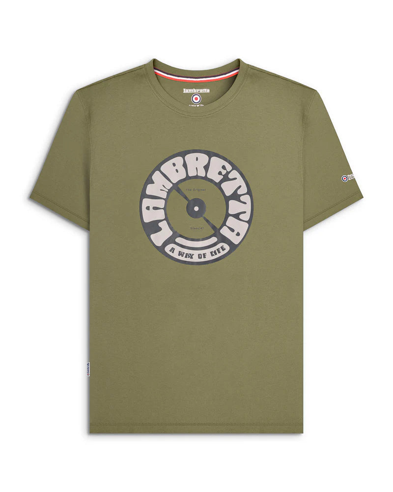 Lambretta Vinyl T-Shirt Khaki