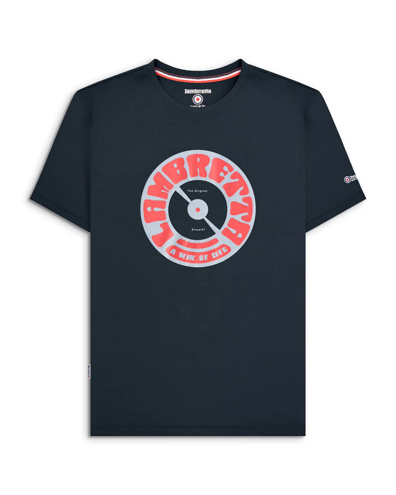 Lambretta Vinyl T-Shirt Navy
