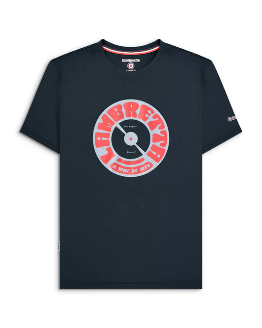 Lambretta Vinyl T-Shirt Navy