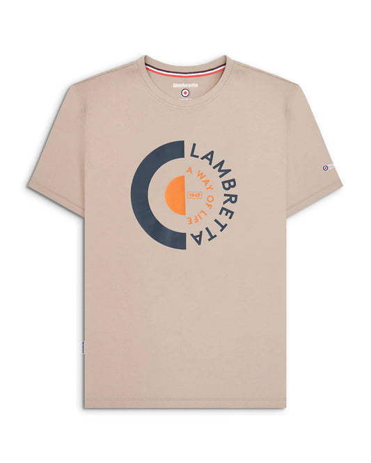 Lambretta Target T-Shirt Stone