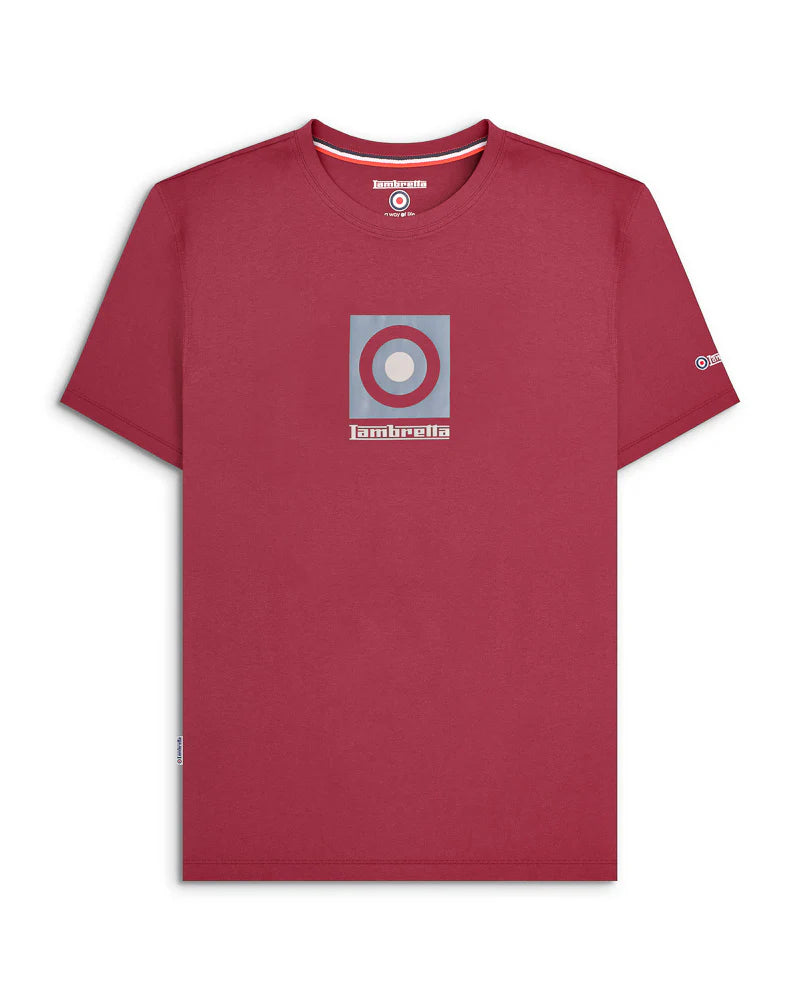 Lambretta Target Box T-Shirt Burgundy