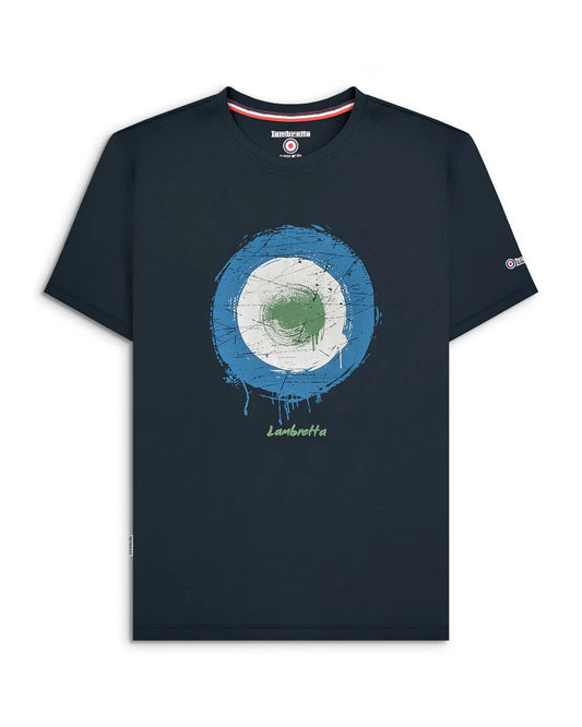 Lambretta Target Spray T-Shirt Navy