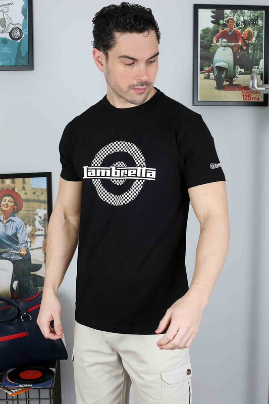 Lambretta Two Tone Target T-Shirt Black