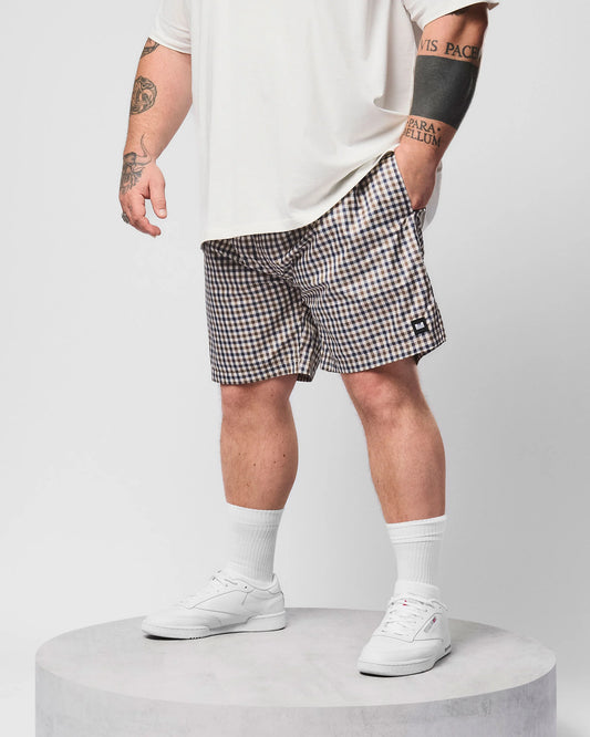 Weekend Offender Plus Size Varadero Swim Shorts Mid House Check