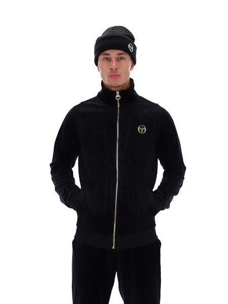 Sergio Tacchini Court Velour Track Top Black
