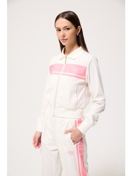 Sergio Tacchini Ladies Miss Masters Track Top Gardenia/Geranium Pink