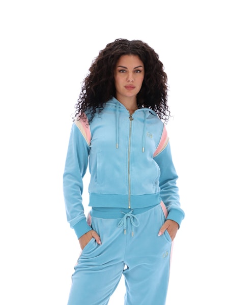 Sergio Tacchini Ladies Nadia Hooded Track Jacket Milky Blue