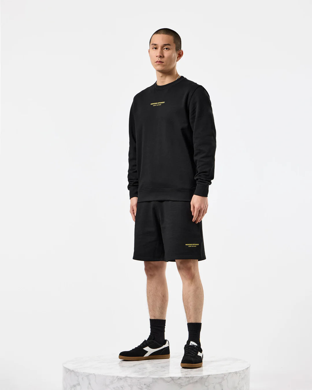 Weekend Offender Raval Sweatshirt Black/Peridot