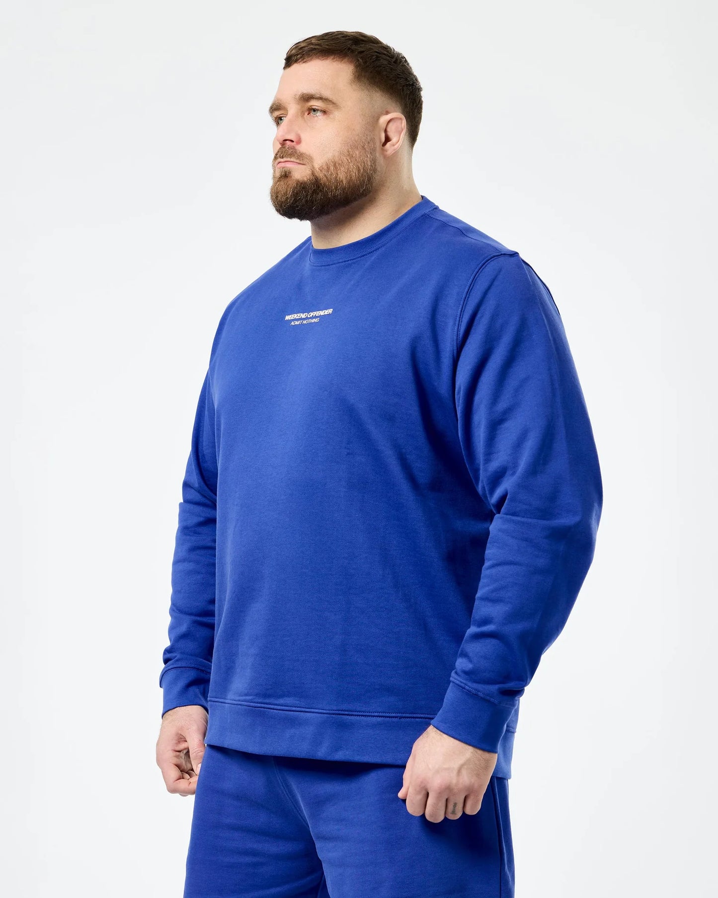 Weekend Offender Plus Size Raval Sweatshirt Bluebell/Alabaster