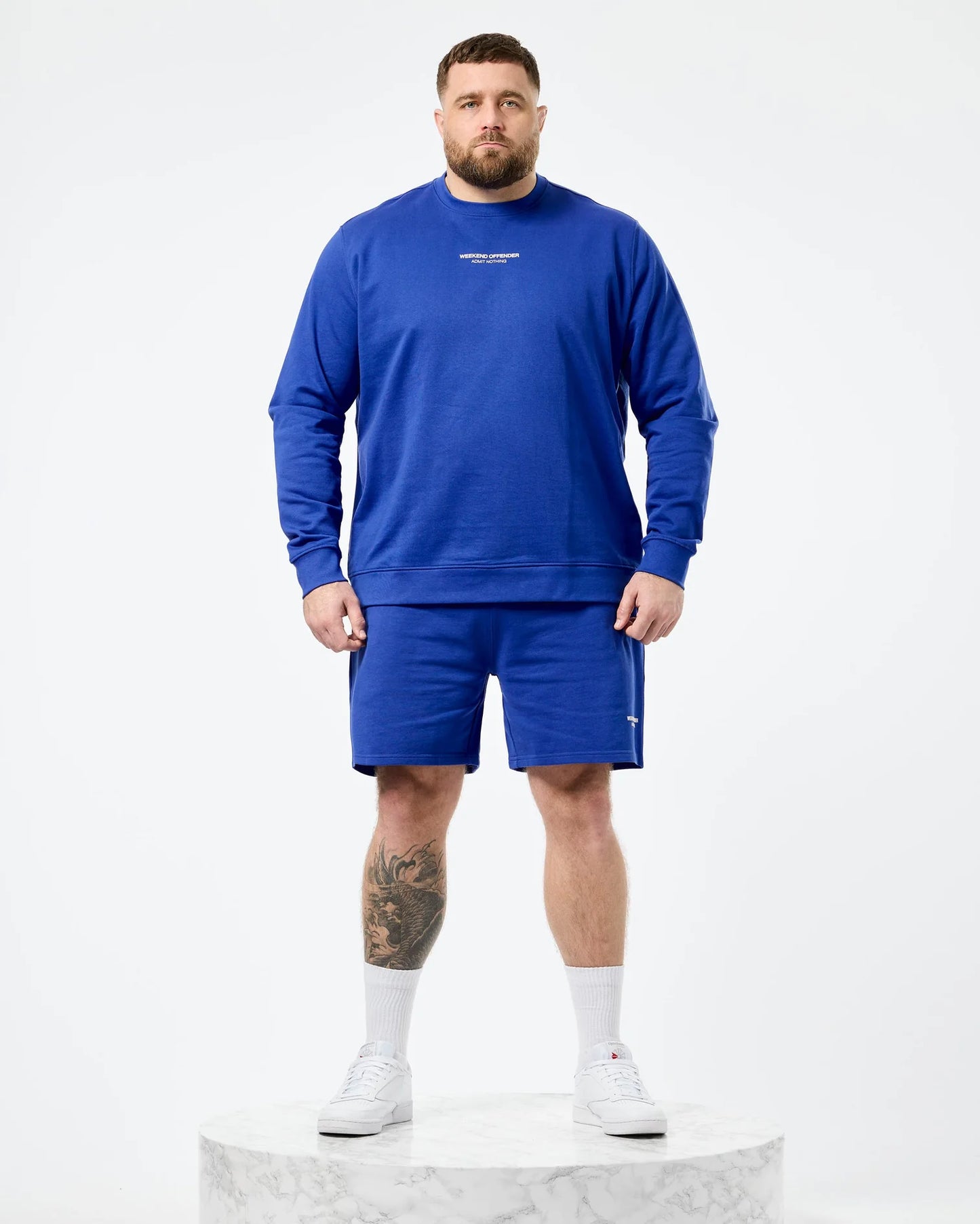 Weekend Offender Plus Size Raval Sweatshirt Bluebell/Alabaster