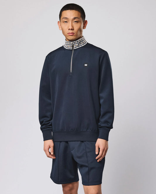 Weekend Offender Henson 1/4 Zip Sweatshirt Navy