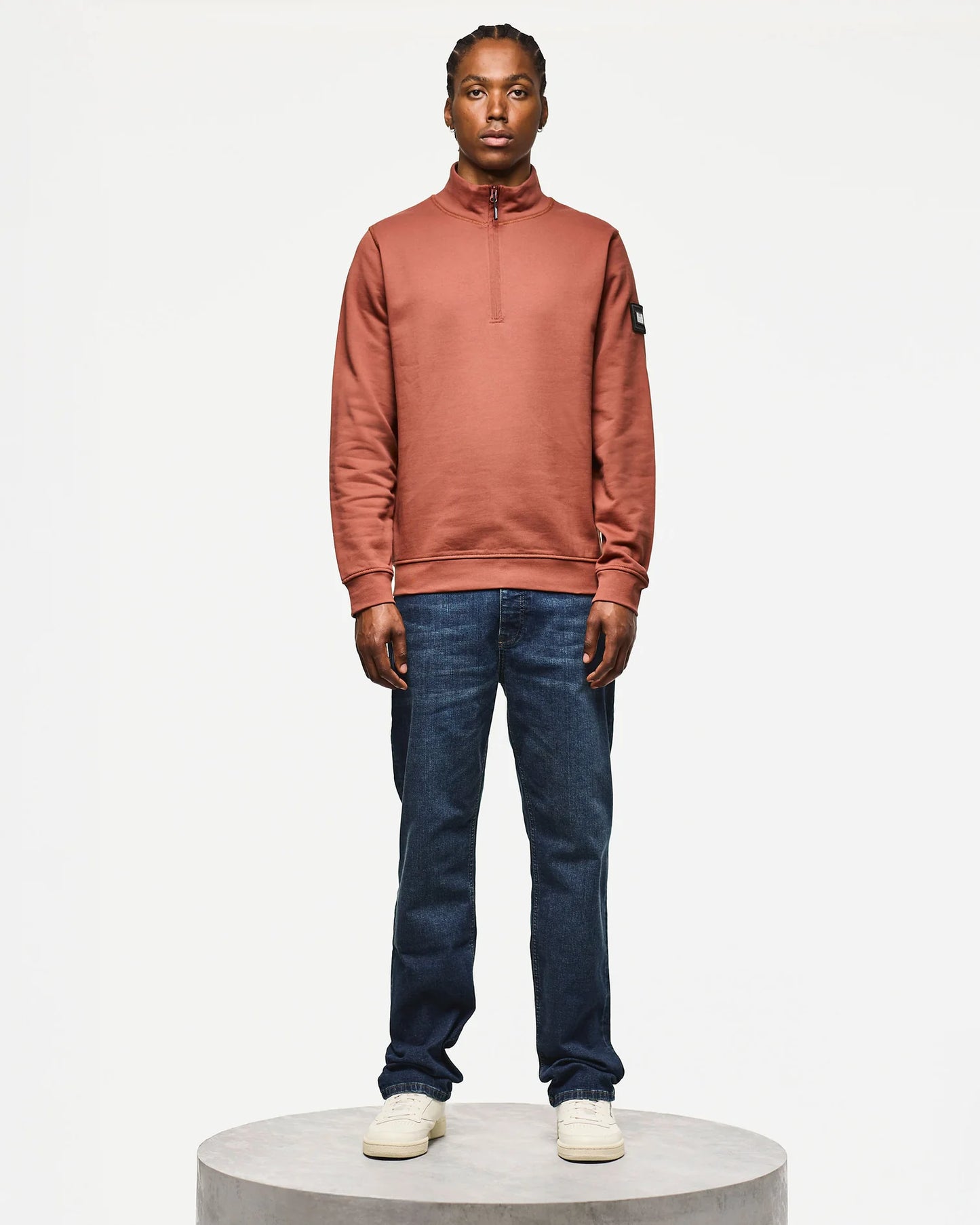 Weekend Offender Kraviz 1/4 Zip Clay Brown