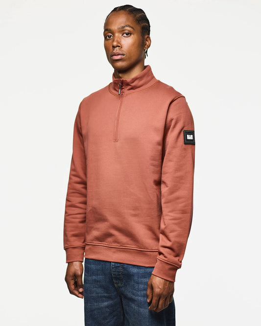 Weekend Offender Kraviz 1/4 Zip Clay Brown