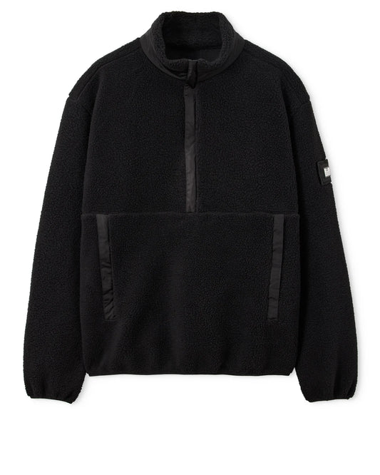 Weekend Offender Stanier Sherpa Fleece Sweatshirt Black