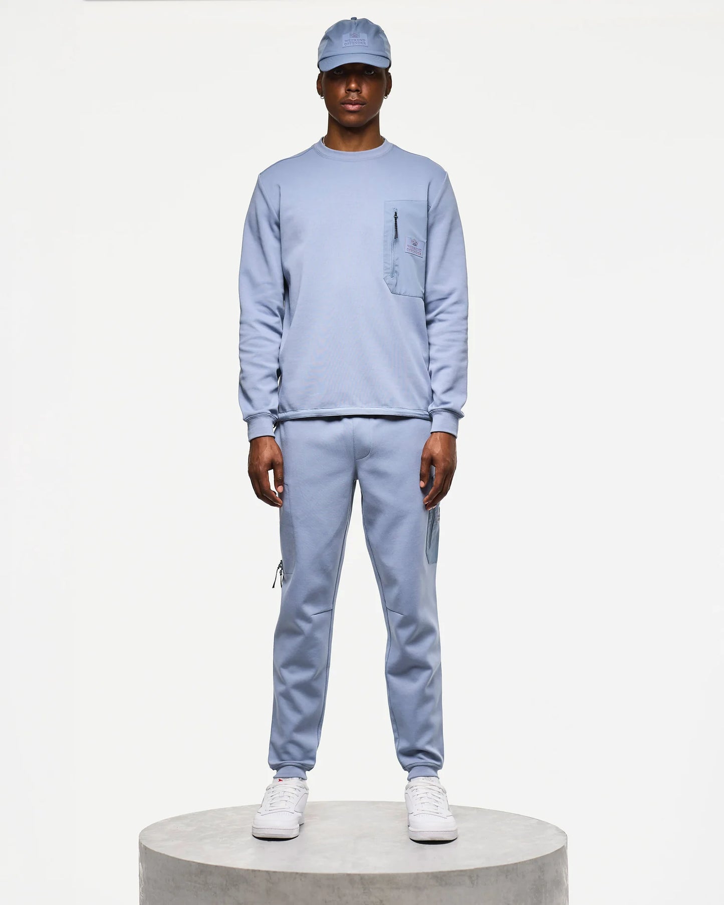 Weekend Offender Cerati Crew Sweatshirt Blue Shadow