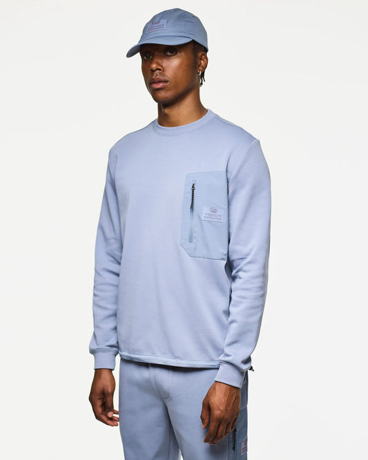 Weekend Offender Cerati Crew Sweatshirt Blue Shadow
