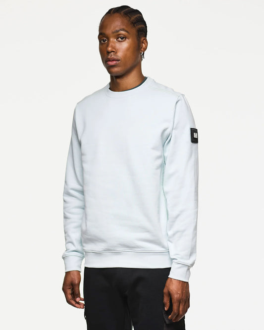 Weekend Offender Thunder Crew Sweatshirt Sea Spray Blue