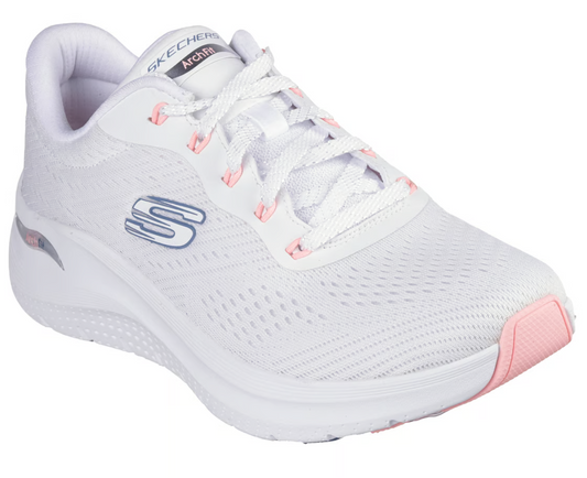 Skechers Ladies Arch Fit 2.0 Big League White/Pink/Blue