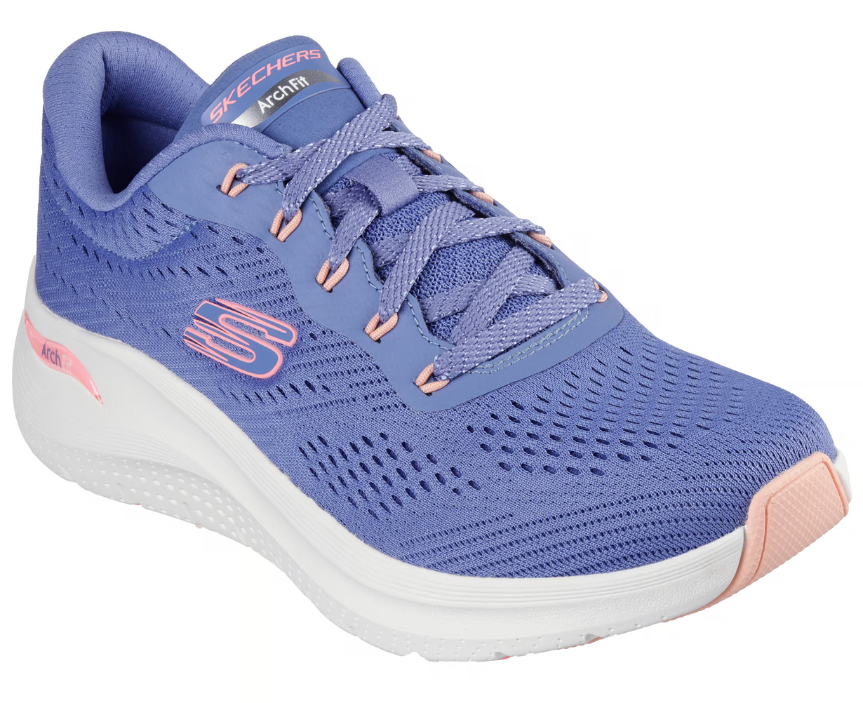 Skechers Ladies Arch Fit 2.0 Big League Blue/Pink