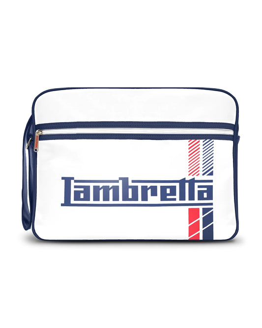 Lambretta Racing Stripe Flight Bag White