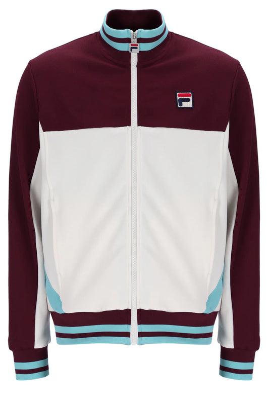 FILA Tiebreaker Funnel Neck Track Jacket Fig/Gardenia/Milky Blue